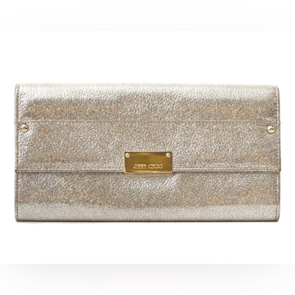 Jimmy Choo Sliver Metallic Clutch
